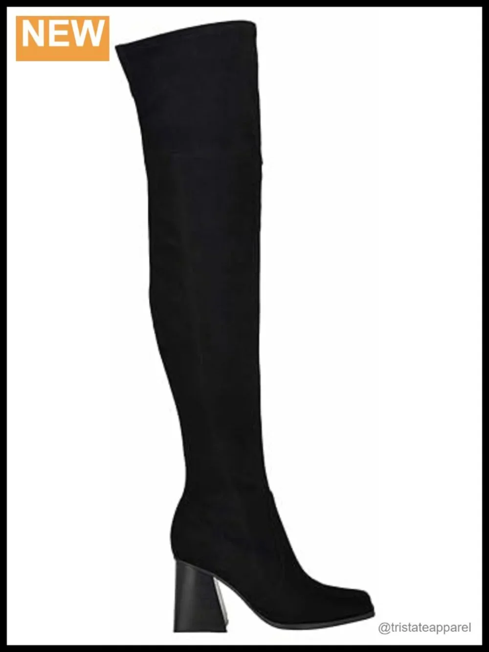 Nine West Women's Block Heel Square Toe Over-the-Knee Boots